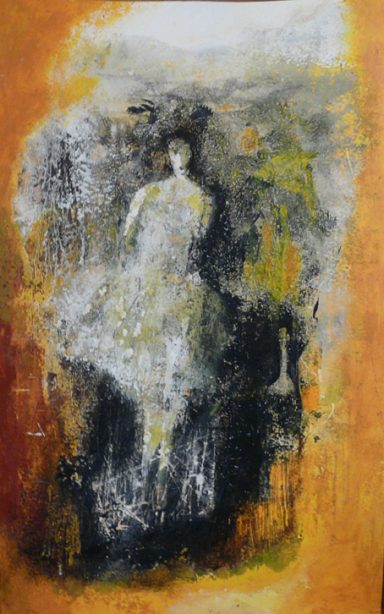 Meisje - mixed media (verkocht)